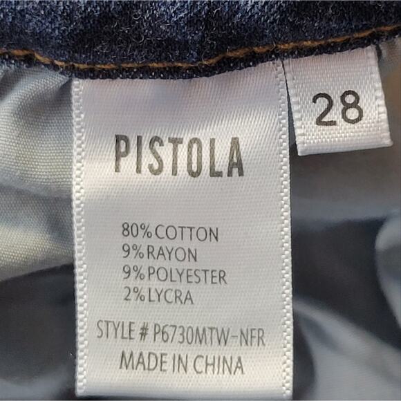 Pistola High Rise Distressed Ankle Crop Skinny Jean Size 28 - Picture 6 of 7